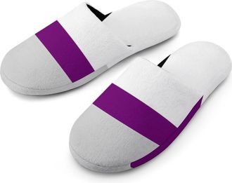 Generic Demisexual Flag Mens Cozy Memory Foam Slippers Warm Cotton House Shoes Comfy Slipper for Indoor Outdoor