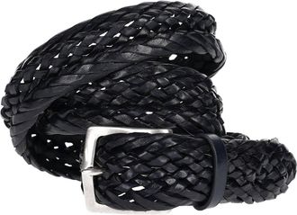 Orciani Tubular Braided Leather Belt