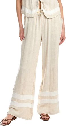 Vintage Havana Linen-Blend Wide Pant