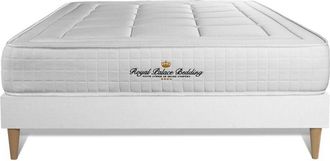 Royal Palace Bedding Somier Blanco + Colch&oacute;n Con Espuma Viscoel&aacute;stica 160 X 200