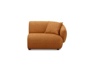Castlery Auburn Right Arm Sofa Customized, Performance Boucle Rust, Spill Resistant, Modular for Sofas by Castlery