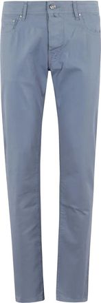 Jacob Cohen Pantaloni dritti con applicazione - Blu