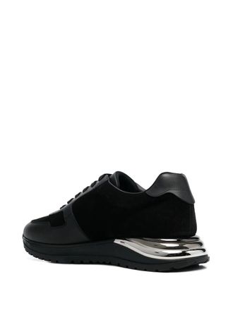 Ferragamo Gancini-Patch Lace-Up Sneaker - Black