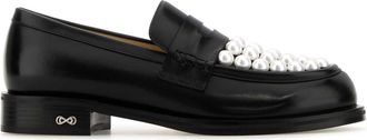 Mach & Mach Mach & Womens Black Leather Sirene Loafers - Size EU 39