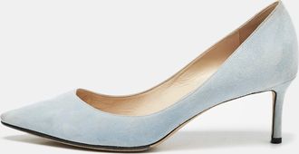 Jimmy Choo London Blue Suede Love Pumps