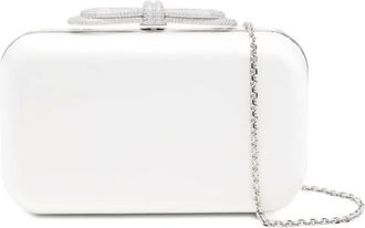Mach & Mach Clutch con cristalli - Bianco