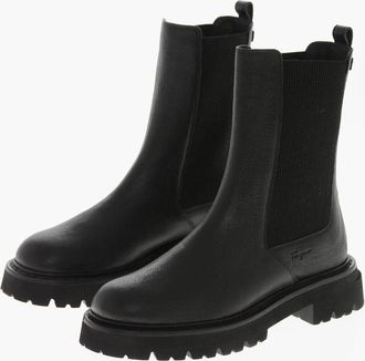 Ferragamo Stivaletti Chelsea ODERICO in Pelle Martellata Salvatore Ferragamo