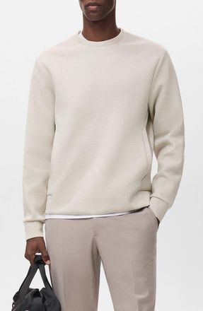 Mango Crewneck Sweatshirt in Ice Grey at Nordstrom, Size Medium