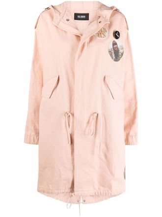 Raf Simons Cappotto con stampa - Rosa