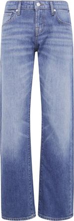 7 For All Mankind Gordijn Lage Rechte Wijde Pijp Denim - Dames - Regular Fit Jeans - Blauw - W29 - Denim - Jeans