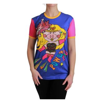 Dolce & Gabbana Mujer, Camisetas, Azul, Talla: 2XS