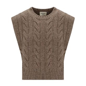 Max Mara Chaleco Clown - Knitwear - Mujer - Marr&oacute;n - S