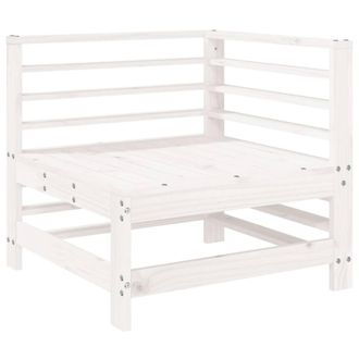 Berkfield Home Beautiful Garden Corner Sofas 2 pcs White Solid Wood Pine