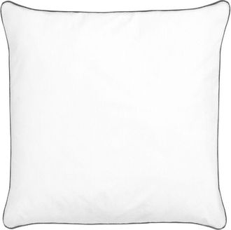 Beliani Beliani - Almohada De Algod&oacute;n Japara Blanco Plateado 80 X 80 Cm Relleno Poli&eacute;ster Ribete Pelister