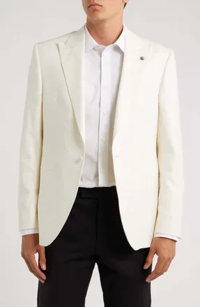 Jack Victor 250th Capsule Erie Off White Super 100s Wool Self Peak Lapel Dinner Jacket (Nordstrom Exclusive) at Nordstrom, Size 42