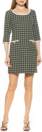 Alexia Admor Orla Scoop Neck Shift Dress in Green Plaid at Nordstrom, Size 2