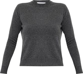 Max Mara Cashmere Sweater Lume - Dames - Cashmere truien - Grijs - XS - Leer - Truien & Vesten