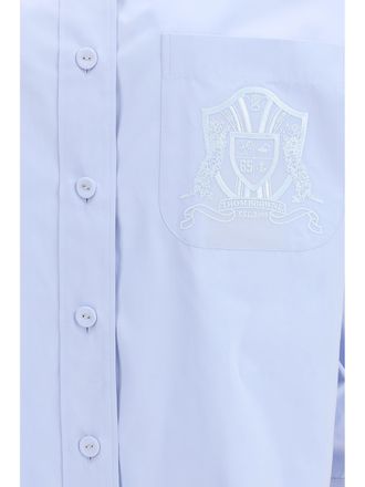 Thom Browne Oversized Cotton Shirt - Blue