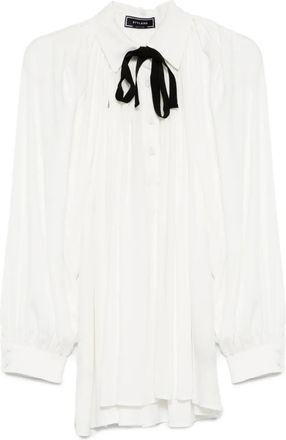 Styland Blusa con fiocco - Bianco