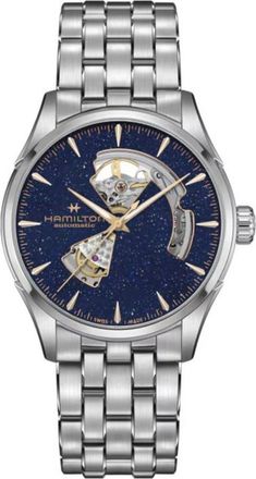 Hamilton Jazzmaster Open Heart Automatic Blue Dial Stainless Steel Mens Watch H32705140
