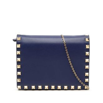 Valentino Pre-owned Valentino Leather Rockstud Chain Pouch Ladies 3OO3CQP7NMHMSDO4