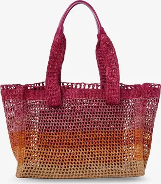 Chlo&eacute; Womens Shoulder Bag East-West Summer Banana Multicolour Raffia