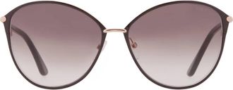 Tom Ford Penelope Brown Gradient Butterfly Ladies Sunglasses FT0320 28F 59