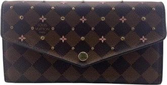 Louis Vuitton Pre-owned Lange portemonnee (bi-fold) - Dames - Vintage Accessoires - Bruin - ONE Size - Leer - Vintage