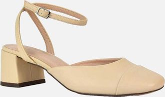 XY London Womens XY London Womens/Ladies Mavis Ankle Strap Medium Block Heel Court Shoes - Pink - Size: 8