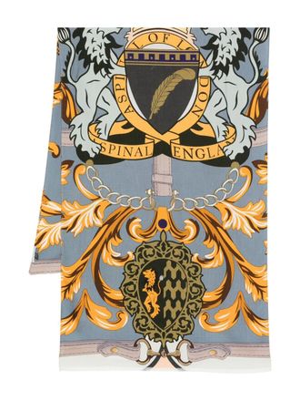 Aspinal of London Zijden sjaal - Blauw