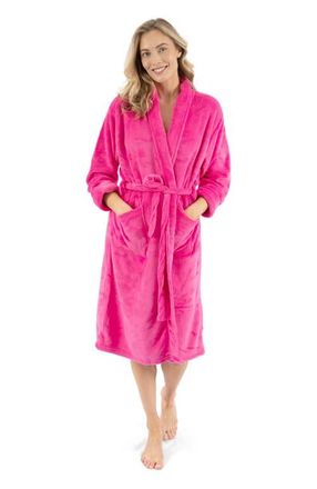 Leveret Womens Fleece Robe in Hot Pink at Nordstrom, Size X-Large