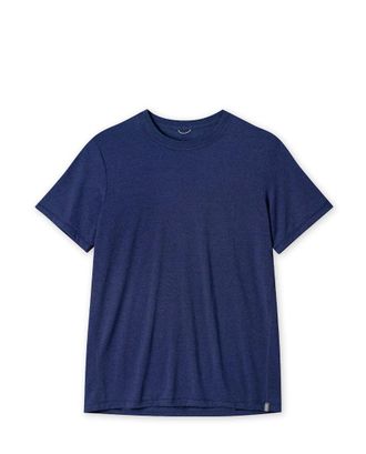 Stio | Mens Divide Tee Shirt Short Sleeve, Size Extra Small in Mountain Shadow Heather | Cotton
