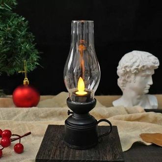 OEM L&aacute;mpara De Aceite Led Retro, L&aacute;mpara De Mesa Led Retro (pila De Bot&oacute;n No Incluida), Luz Nocturna Retro
