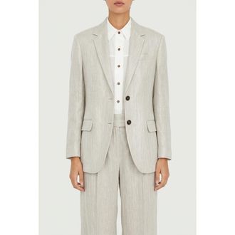 Brunello Cucinelli Light Beige Linen Suit, Brand Size 44 (US Size 10)