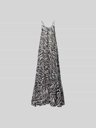Rotate Maxikleid mit Animal-Print in Black, Gr&ouml;&szlig;e 36