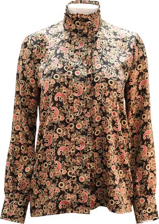 Sandro Sandro Paisley-print Shirt in Black Print Satin