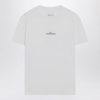 Maison Margiela White T Shirt With Distorted Logo