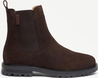 Russell & Bromley AMORA Mens Dark Brown Suede Cleated Chelsea Boot
