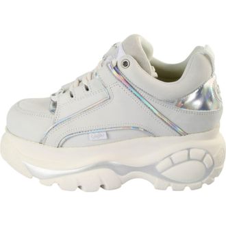 Buffalo Classic Low Leather Sneaker in Offwhite/silver at Nordstrom, Size 38