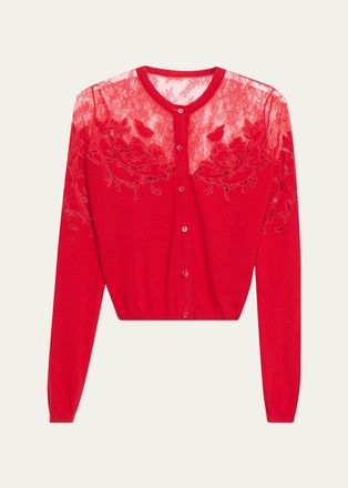 Ulla Johnson Talia Lace Wool Cardigan
