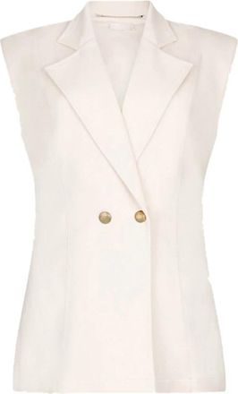 Liu Jo Milano stitch jersey vest - Dames - Gillet - Beige - S - Kostuums