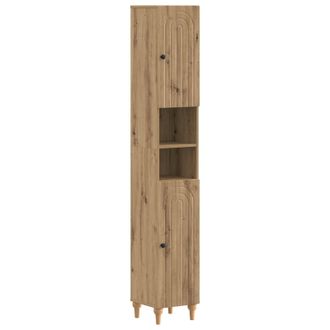 vidaXL Armario De Ba&ntilde;o Con Estante Abierto Alkmaar Roble Artisan Vidaxl