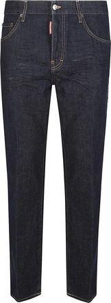 Dsquared2 642 Jeans - Heren - Slim Fit Jeans - Blauw - XL - Leer - Jeans