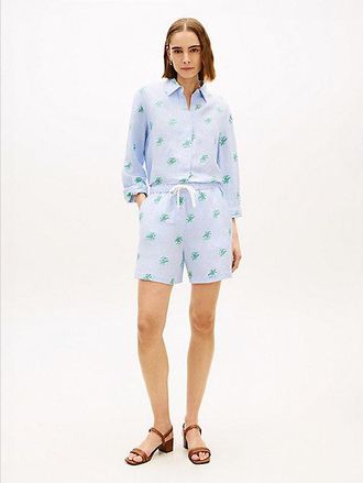 Tommy Hilfiger Linen Blend Print Relaxed Shorts