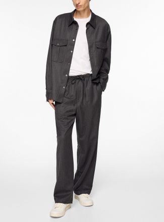 LE17SEPTEMBRE Mens Drawcord waist graphite pant