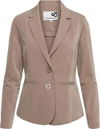 &Co Woman Phileine Travel Blazer - Dames - Blazers - Beige - XS - Jassen