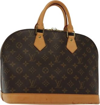 Louis Vuitton Alma Handbag Monogram Canvas Brown Canvas Bag (Pre-Owned)