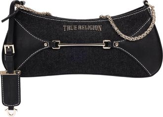 True Religion Zip Top Denim Shoulder Bag
