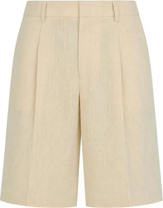 Nn.07 Kay Pleated Linen Shorts - Taupe - 33 (W33 / M)