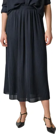 Lilla P Pleated Maxi Skirt In Black